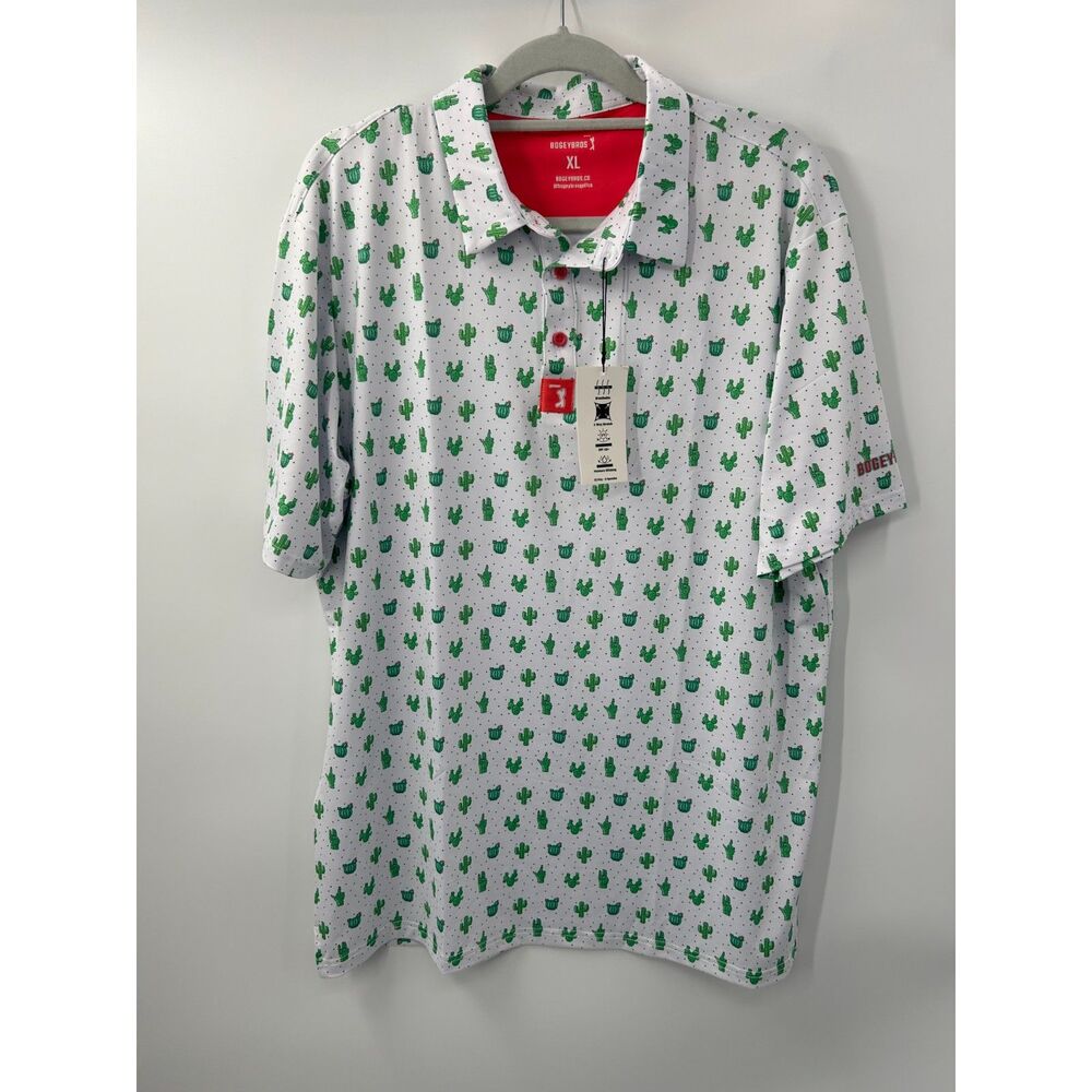 NWT Bogey Bros Prick-Ly Pear Men's Polo XL Shirt